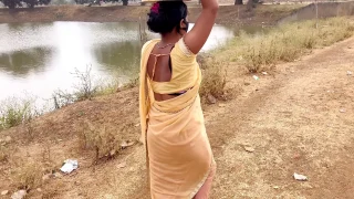 Gaon Ki Talab Par Sexy Hot Bhabhi Ka Romantic Video | Kiran Bhabhi Fucked Village Outdoor Sex Video Full Hindi Audio