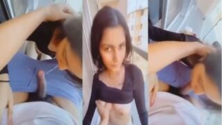 Balcony Pleasures: A Young Indian Beauty’s Outdoor Intimacy