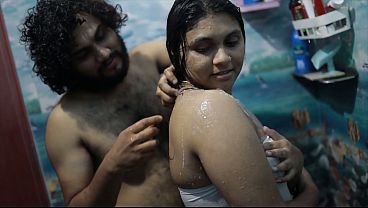Indian Step-sister’s Steamy Bath Seduction