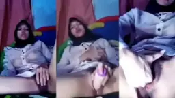 Nina Asanti Buka Hijab, Jari Main Sange Sampai Basah
