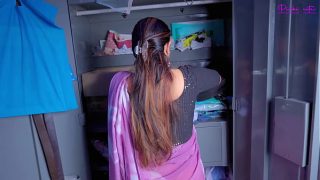 Big Juicy Desi Maid Gets Caught Stealing Her Owner’s Panties, Then Her Hubby Drills Her Hairy Pussy Doggystyle With Hindi Moans