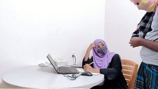 Hijabi Bank Manager Gets Properly Stretched By A Rough Village Farmer In A Raw Desi Chudai Session