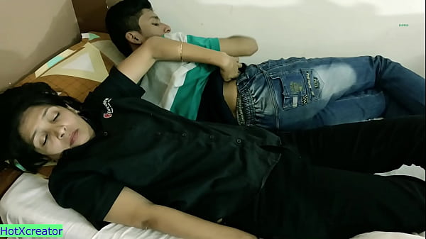 Bed Sharing With Stepbrother! Hot, Wild Sex With Hindi Moans