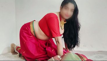 Hot Indian Bhabhi With Huge Tits Gets Her Pussy Fucked In A Tight Red Sari, Dirty Desi Hindi Moans
