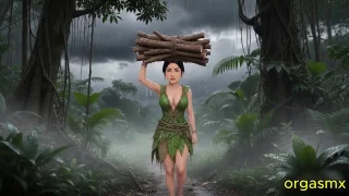 Desi Tribal Village Beauty Hot Passionate Night With Traveler In Forest Hut