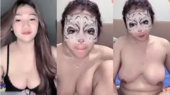 Miss Azkia Pamer Body Seksi Pakai Lingerie Hitam Live Bugil