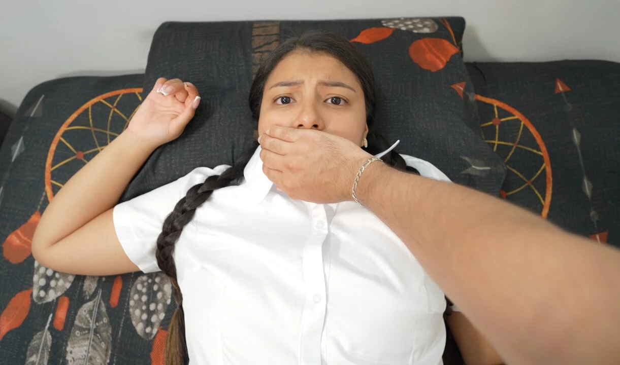 Shh, Shh, Don’t Scream! – Stepsister Gets Fucked By Her Stepbrother When They’re Home Alone.